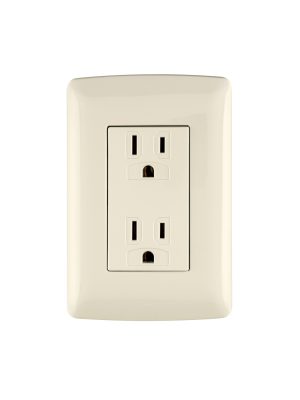 CODO-I.jpg 48110 - Contacto dúplex aterrizado, color marfil, línea Italiana