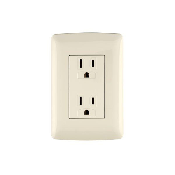 48110 - Contacto dúplex aterrizado, color marfil, línea Italiana 