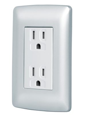 CODO-IP.jpg 49806 - Contacto dúplex aterrizado, color plata, línea Italiana