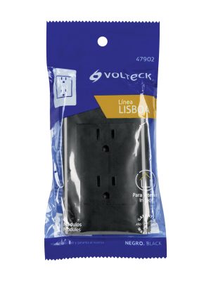 CODO-LNE1.jpg 47902 - Placa armada negra contacto dúplex 3 módulos, Lisboa