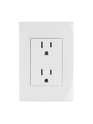 48309 - Contacto dúplex, 2 polos + tierra, línea Oslo, blanco