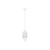 47296 - Arbotante tipo farol tradicional colgante p/exterior, blanco