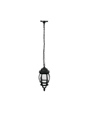 47297 - Arbotante tipo farol tradicional colgante p/exterior, negro