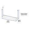 49725 - Panel delgado colgante de LED 45 W 30 x 120 cm luz neutra