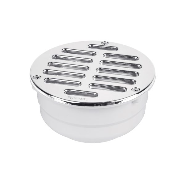 46023 - Coladera de ABS con rejilla cromada 5', con tornillos, Foset