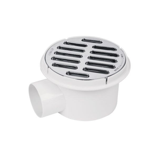 49618 - Coladera de ABS salida lateral y rejilla 5', 1/4 de vuelta