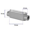 46980 - Condulet 3/4' conexión tipo T, Volteck