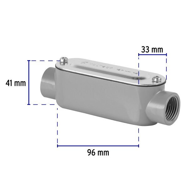 46980 - Condulet 3/4' conexión tipo T, Volteck