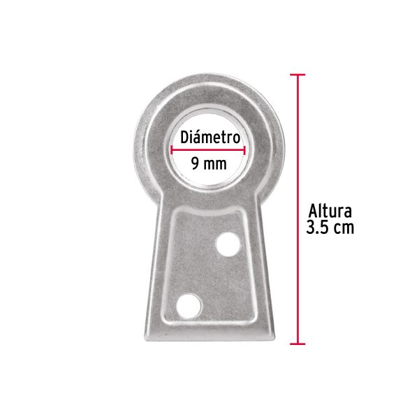 44911 - Bolsa con 100 colas de pato #2, 3.5 cm altura, 9 mm ojillo