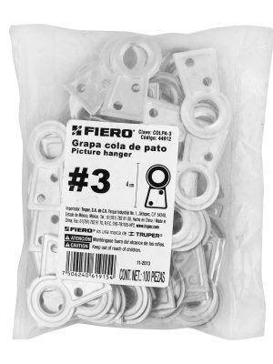 44912 - Bolsa con 100 colas de pato #3, 4 cm altura, 11.2 mm ojillo