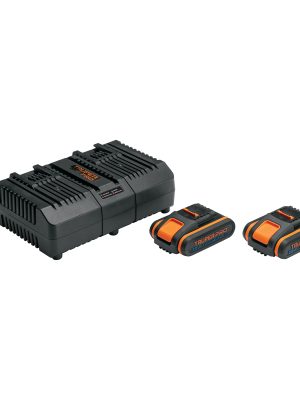 103377 - Combo cargador dual con 2 baterías de 2Ah, 20V, TRUPER PRO