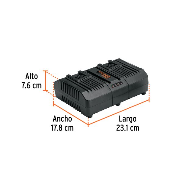COM-CBAFC2.jpg 103377 - Combo cargador dual con 2 baterías de 2Ah, 20V, TRUPER PRO