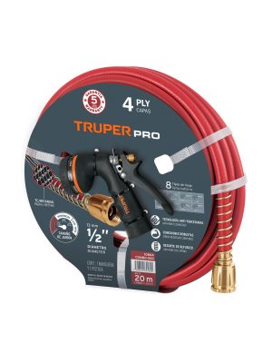 10864 - Combo manguera MAN-20X1/2X y pistola de riego PR-208, Truper