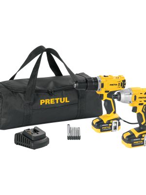 29020 - Combo rotomartillo/destornillador impacto, 20V, PRETUL