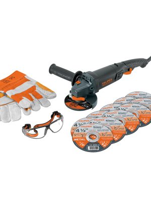 COMBOE-4590N.jpg 101456 - Combo esmeriladora 4-1/2',950W, discos, lentes y guantes,IND