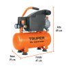 103030 - Compresor lubricado, 10L, 2 HP, horizontal, 127V, TRUPER