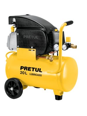 23065 - Compresor lubricado, 20L, 2-1/2HP, horizontal, 127V, PRETUL