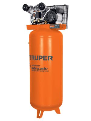 19366 - Compresor lubricado, de banda, 240L, 4HP, vert, 220V, TRUPER