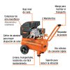 15006 - Compresor lubricado, 25L, 3HP, horizontal, 127V, TRUPER