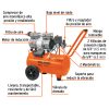 102958 - Compresor de aire, silencioso libre de aceite, 25 L, 2 HP
