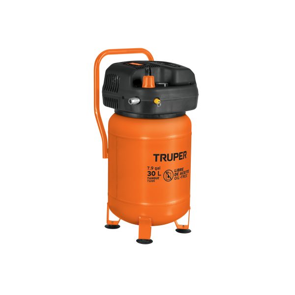 13836 - Compresor libre de aceite, 30L, 3HP, vertical, 127V, TRUPER