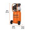 19360 - Compresor lubricado, 50L, 3-1/2HP, vertical, 127V, TRUPER