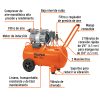 102959 - Compresor de aire, silencioso libre de aceite, 50 L, 2 HP