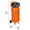 13847 - Compresor libre de aceite, 50L, 3HP, vertical, 127V, TRUPER