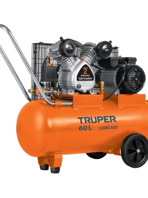 19005 - Compresor lubricado, de banda, 60L, hor, 4HP, 127V, TRUPER