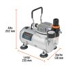 17247 - Compresor libre de aceite, para aerografo,1/5HP,127V, TRUPER