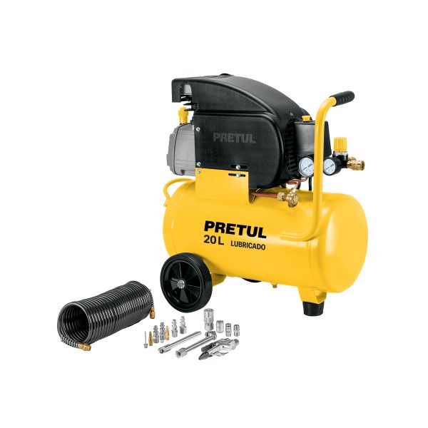 27106 - Kit Compresor lub, 20L, manguera y accesorios, 127V, TRUPER