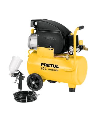 24079 - Kit Compresor lub, 20L, manguera y pistola grav,127V, TRUPER