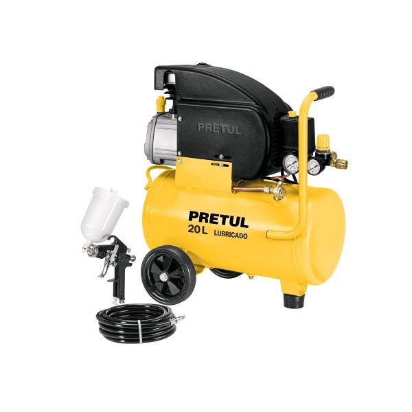 24079 - Kit Compresor lub, 20L, manguera y pistola grav,127V, TRUPER