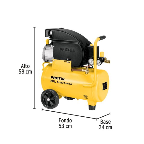 24079 - Kit Compresor lub, 20L, manguera y pistola grav,127V, TRUPER