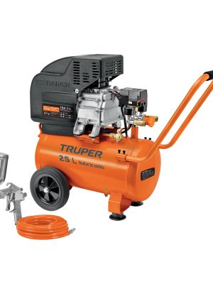 100300 - Kit Compresor lub, 25L, manguera y pistola grav,127V, TRUPER