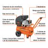 100300 - Kit Compresor lub, 25L, manguera y pistola grav,127V, TRUPER