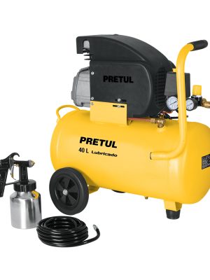 22066 - Kit Compresor lub, 40L, manguera y pistola baja,127V, TRUPER