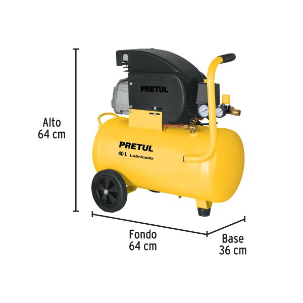 22066 - Kit Compresor lub, 40L, manguera y pistola baja,127V, TRUPER