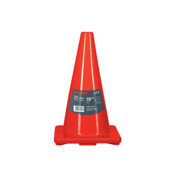 13120 - Cono de precaución de 45 cm de PVC, Truper