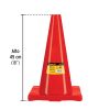 28251 - Cono de precaución de 45 cm de PVC, Pretul