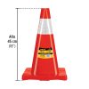 28252 - Cono de precaución de 45 cm de PVC con reflejante, Pretul