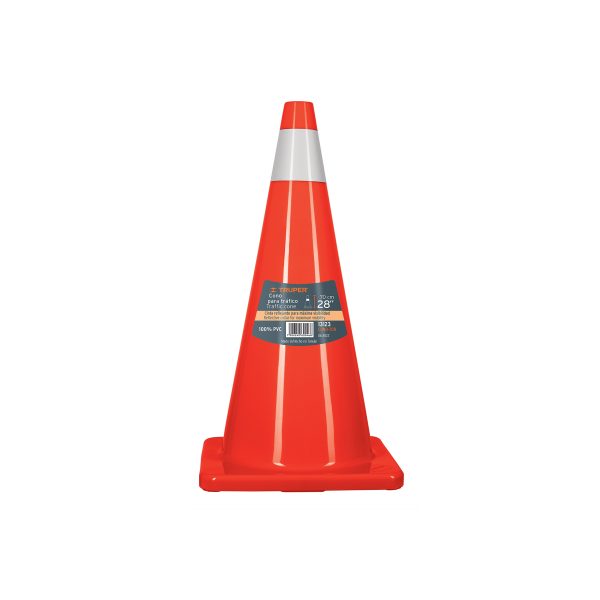 13123 - Cono de precaución de 70 cm de PVC con reflejante, Truper