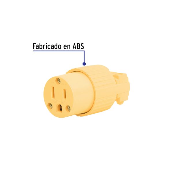 46117 - Contacto industrial plástico aterrizado, 2 polos+tierra