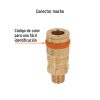 19085 - Cople rápido de latón, macho, cuerda 1/4' NPT, TRUPER