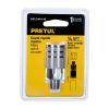 27029 - Cople rápido de acero, macho, cuerda 1/4' NPT, PRETUL