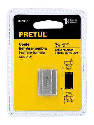 COPLE-PE1.jpg 27027 - Cople de acero, hembra-hembra, cuerda 1/4' NPT, PRETUL