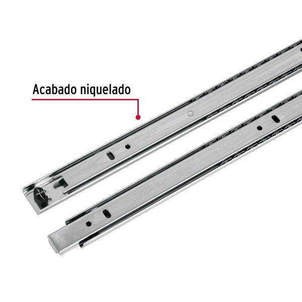 43282 - Bolsa con 2 correderas extensión 55 cm p/cajón, ancho 2.5 cm