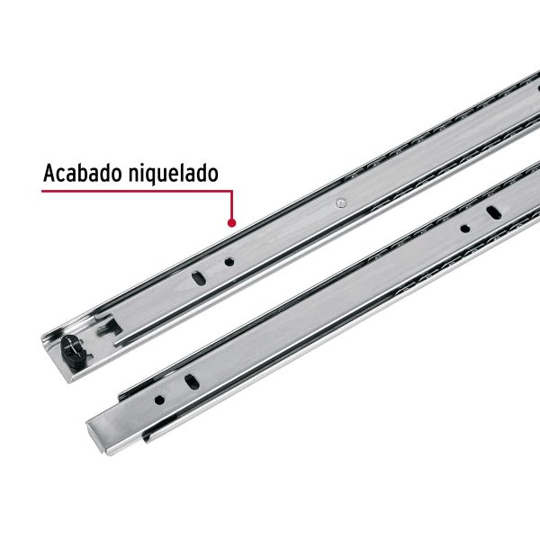 43283 - Bolsa con 2 correderas extensión 60 cm p/cajón, ancho 2.5 cm