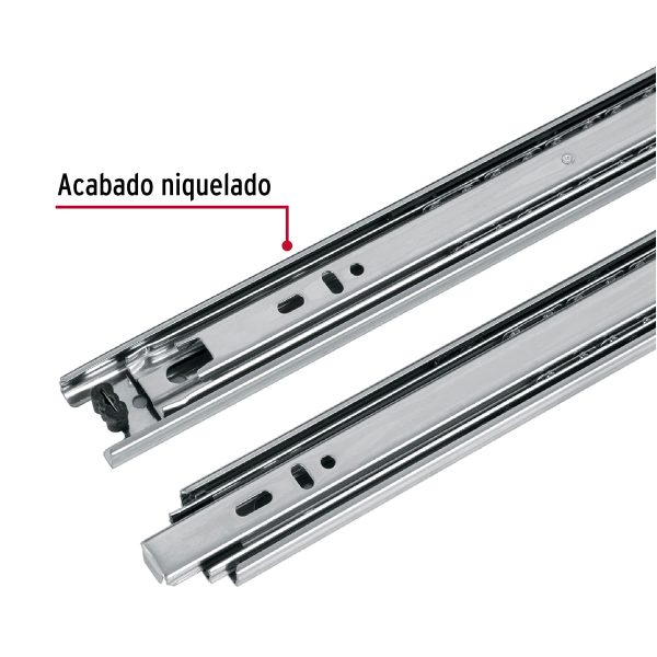 43289 - Bolsa con 2 correderas extensión 55 cm p/cajón, ancho 3.5 cm