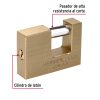 22518 - Candado antipalanca 60 mm cuerpo de latón, HERMEX BASIC